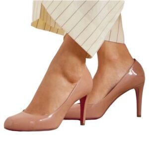 Christian Louboutin Simple 85 mm patent leather heels RETAIL 795